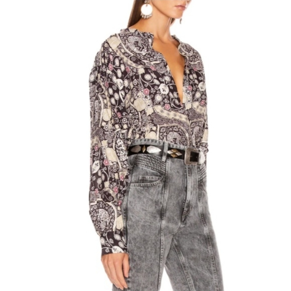 Isabel Marant Étoile Mexica Print Cotton Shirt Size 44